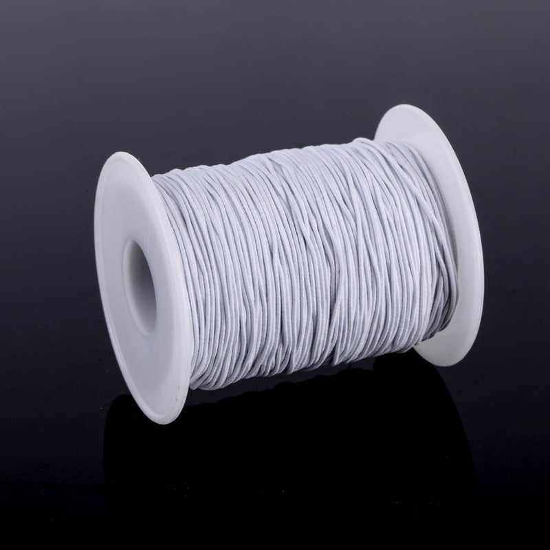 Senkary 0.8 mm Elastic String Cord Stretchy Bracelet String Beading Thread for Jewelry Making and Bracelet Making, 109 Yards, White - Image 2